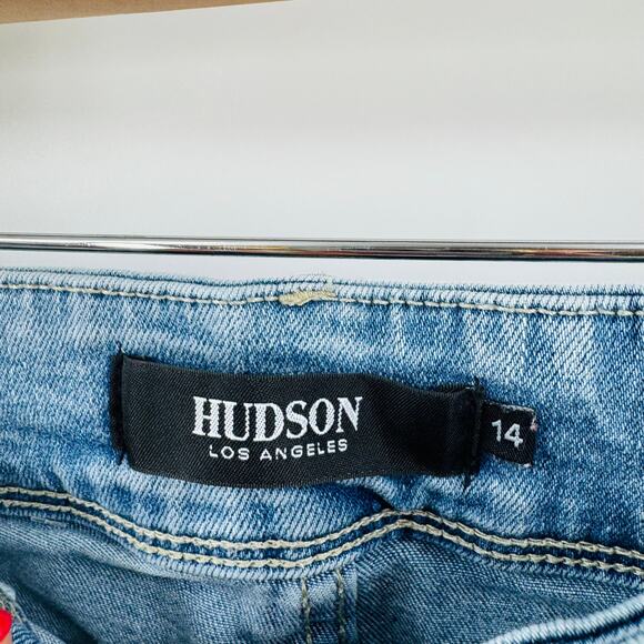 Hudson Jeans Women’s Size 14 Light Wash Flap Pocket Skinny Denim Y2K Revival - Picture 3 of 9